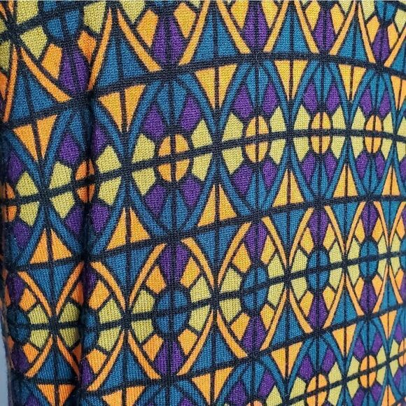 NICOLE MILLER sweater dress long sleeve mock neck geometric S - Picture 4 of 10